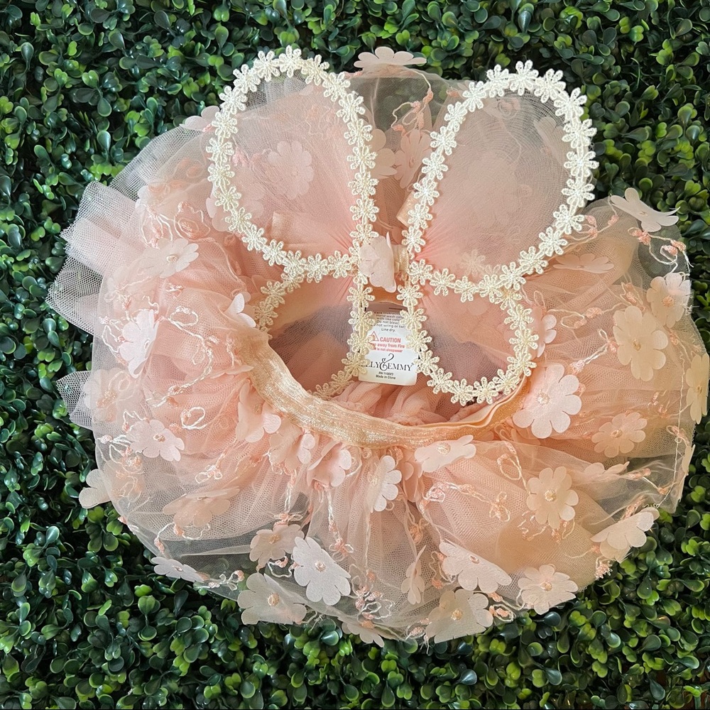 Tutu for baby with bow and butterfly wings